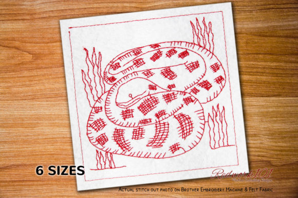 Eunectes Embroidery Design