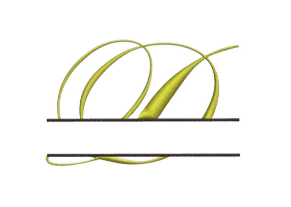 Split Monogram Font Letter D